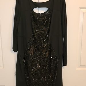 Lane Bryant Art Deco Sequin Dress Size 20